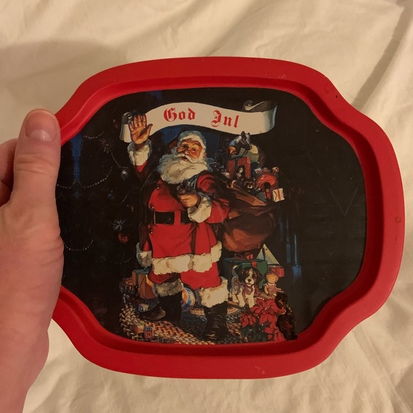 Swedish Small Christmas Metal Tray / God Jul Tray. - Picture 11 of 13